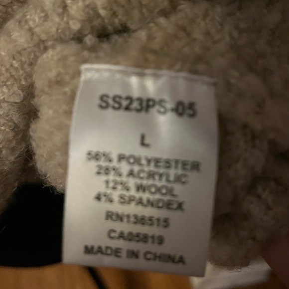 NWT Revolve Stitches and Stripes beige wool blend sweater Size L - Picture 3 of 3